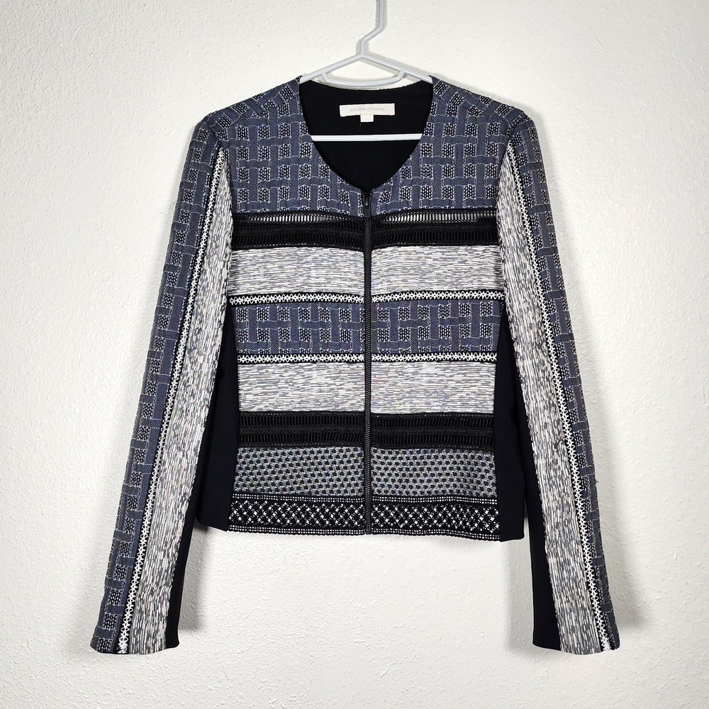 Jonathan Simkhai Front Zip Jacket Pattern Texture… - image 1